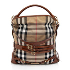 Burberry House Check Bridle Gosford Large Hobo (SHF-jHEss2)