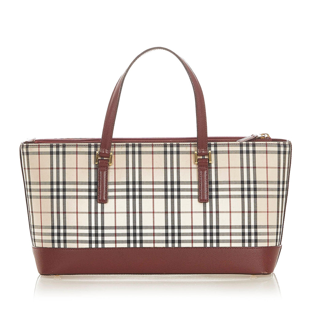 Burberry House Check Canvas Handbag (SHG-20443)
