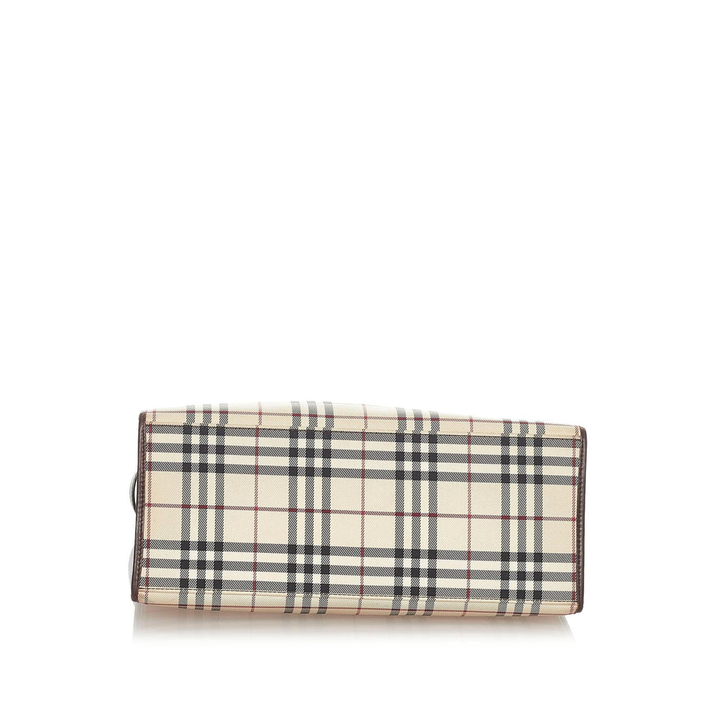 Burberry House Check Canvas Satchel (SHG-22096)