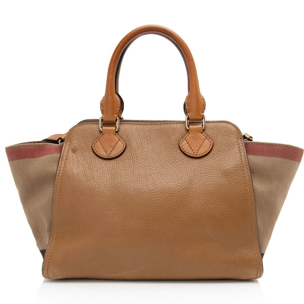 Burberry House Check Harcourt Medium Satchel (SHF-Pgj3Mi)