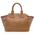Burberry House Check Harcourt Medium Satchel (SHF-Pgj3Mi)