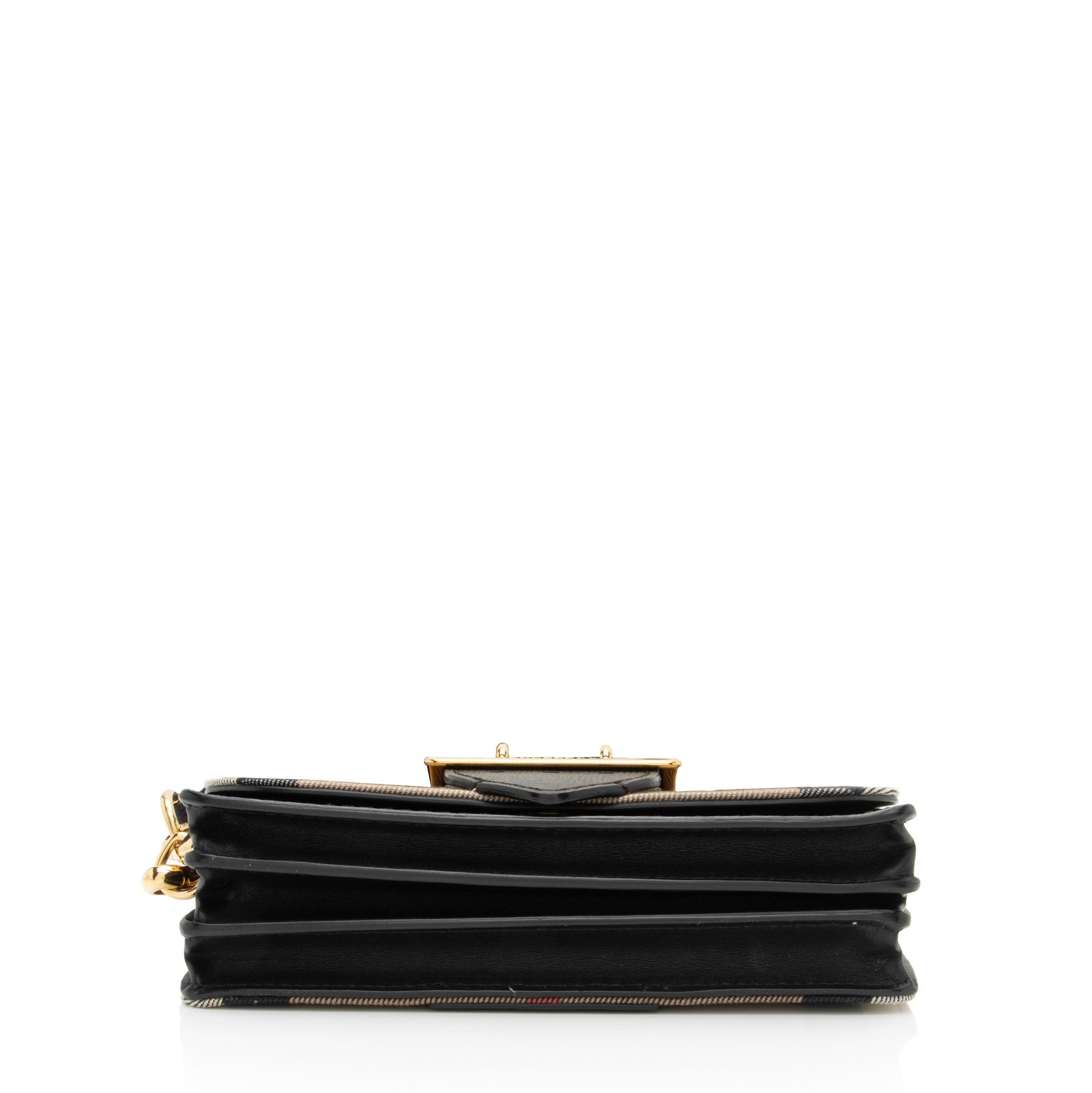 Burberry House Check Madison Buckle Small Shoulder Bag (SHF-P2oe5K)