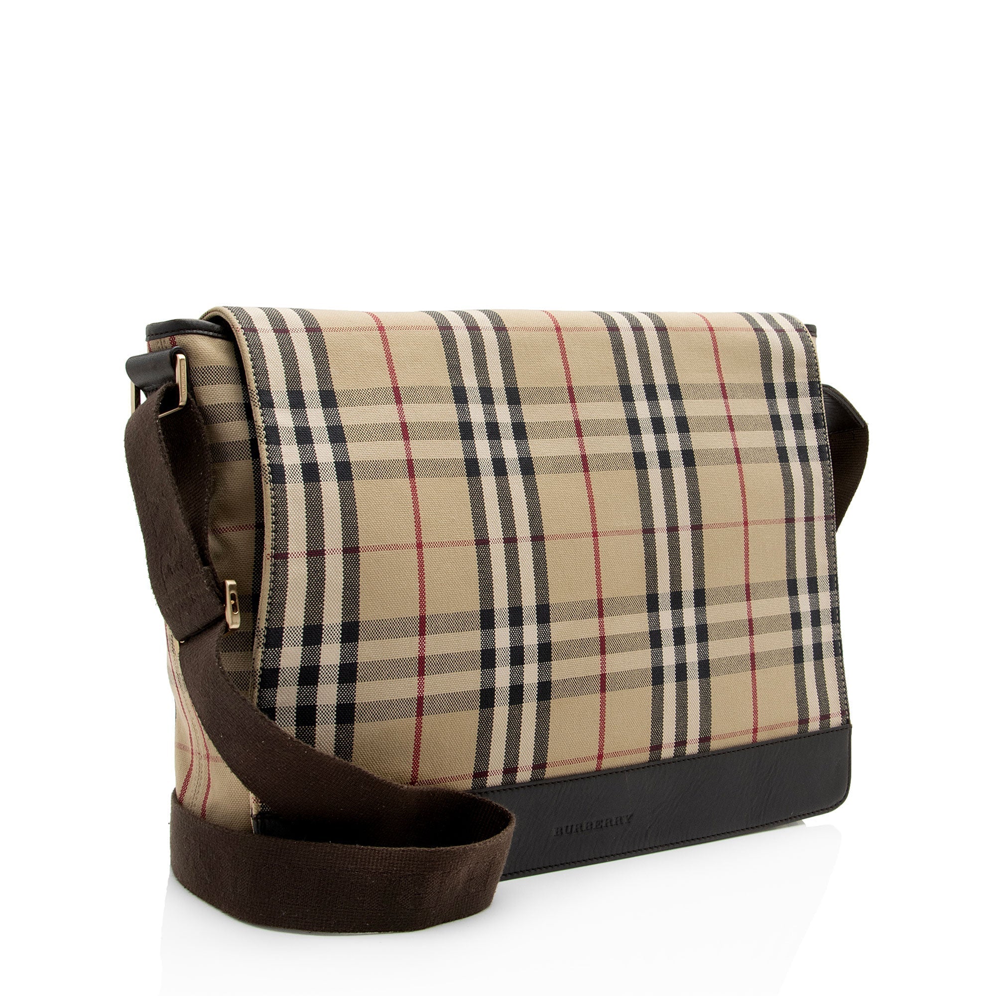 Burberry House Check Flap Messenger (SHF-y42K06)