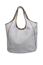 Burberry - Ivory Large Leather Shoulder Bag