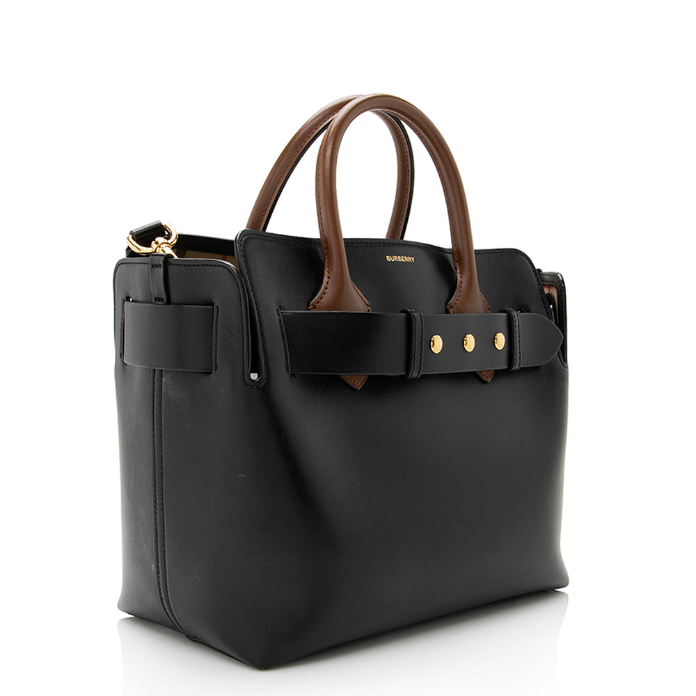 Burberry Leather Belted Marais Small Tote (SHF-22102)