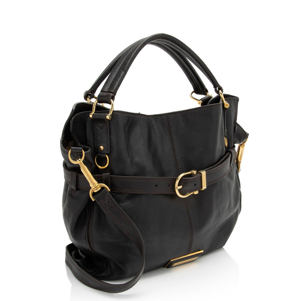 Burberry Leather Belted Tote (SHF-qVb30x)