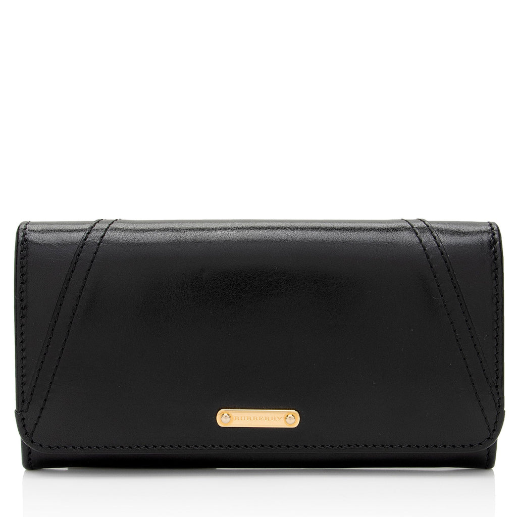 Burberry Leather Continental Wallet (SHF-wMn8br)