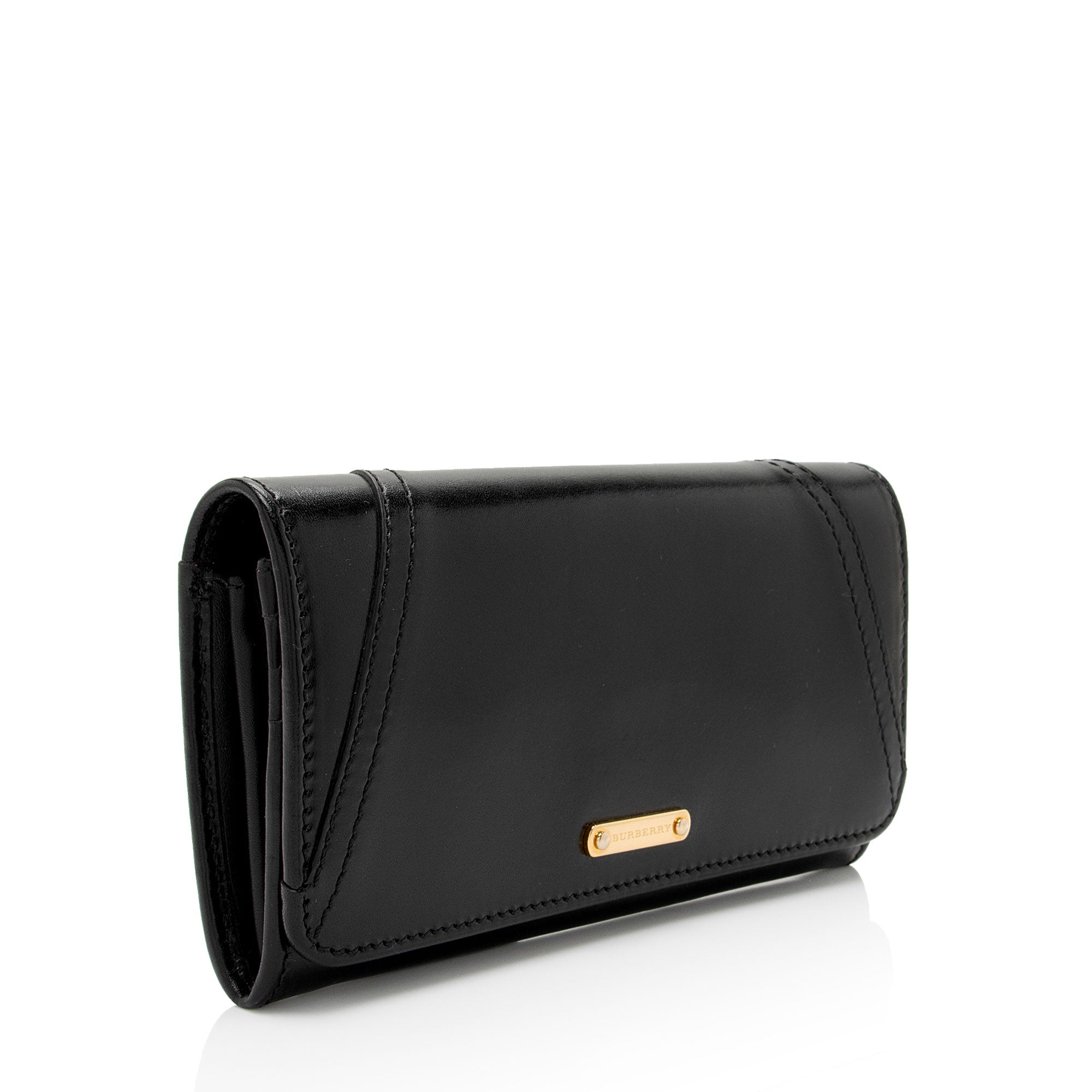 Burberry Leather Continental Wallet (SHF-wMn8br)