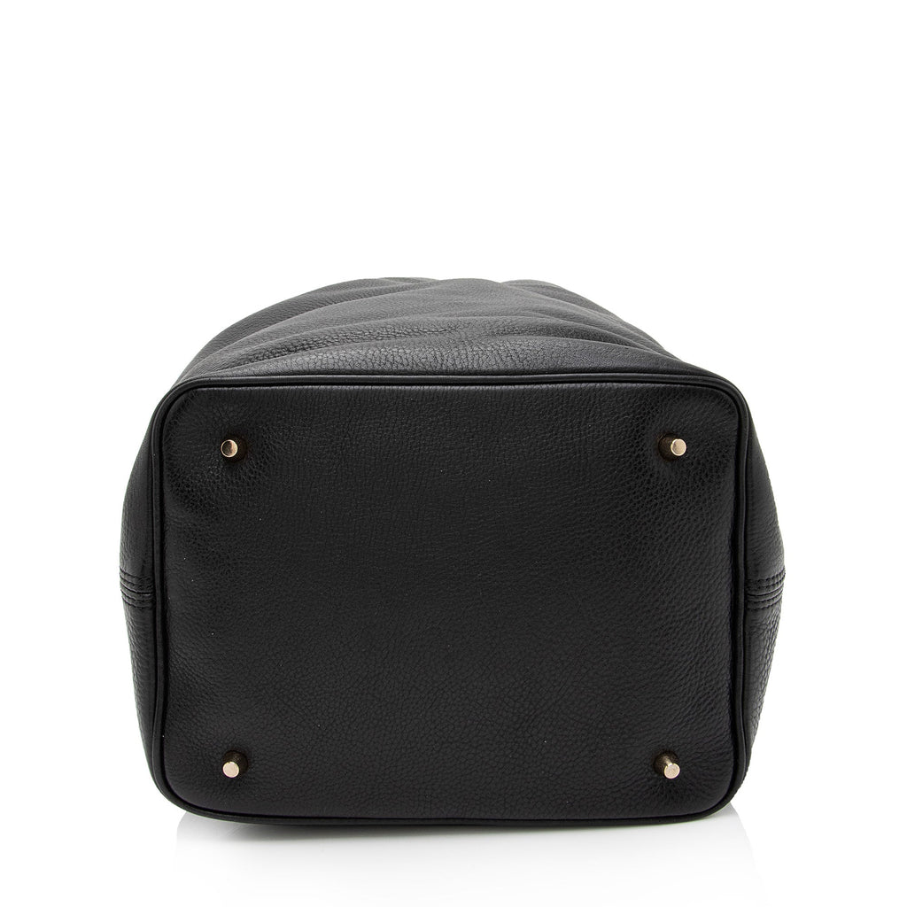 Burberry Leather Drawstring Susanna Bucket Bag (SHF-EjwCUX)