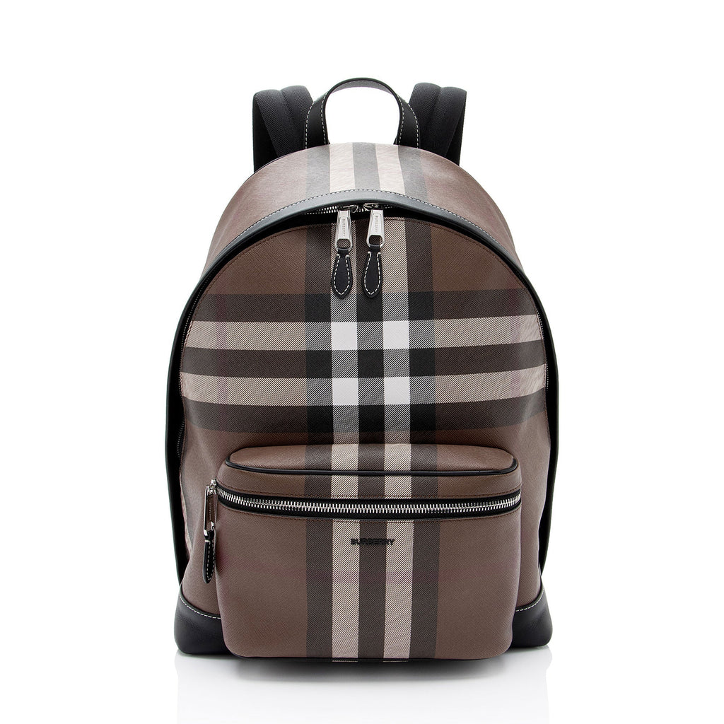 Burberry E-Canvas House Check Jett Backpack (SHF-qMCEAL)
