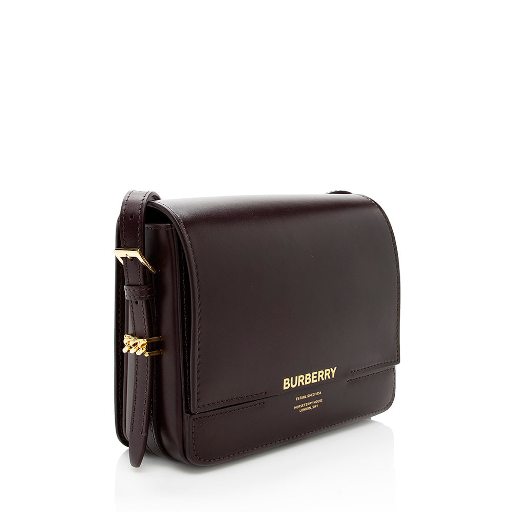 Burberry Leather Grace Small Flap Shoulder Bag (SHF-18300)