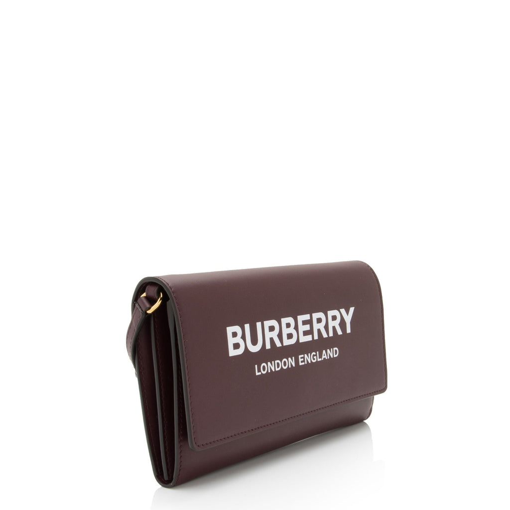 Burberry Leather Hazelmere Wallet On Strap (SHF-A5ZxMt)