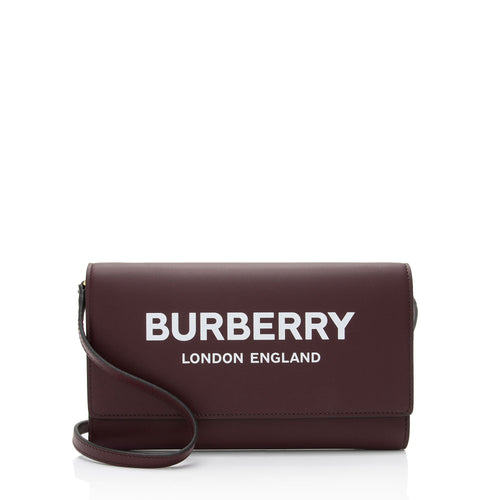 Burberry Leather Hazelmere Wallet on Strap (SHF-VFcGwG)