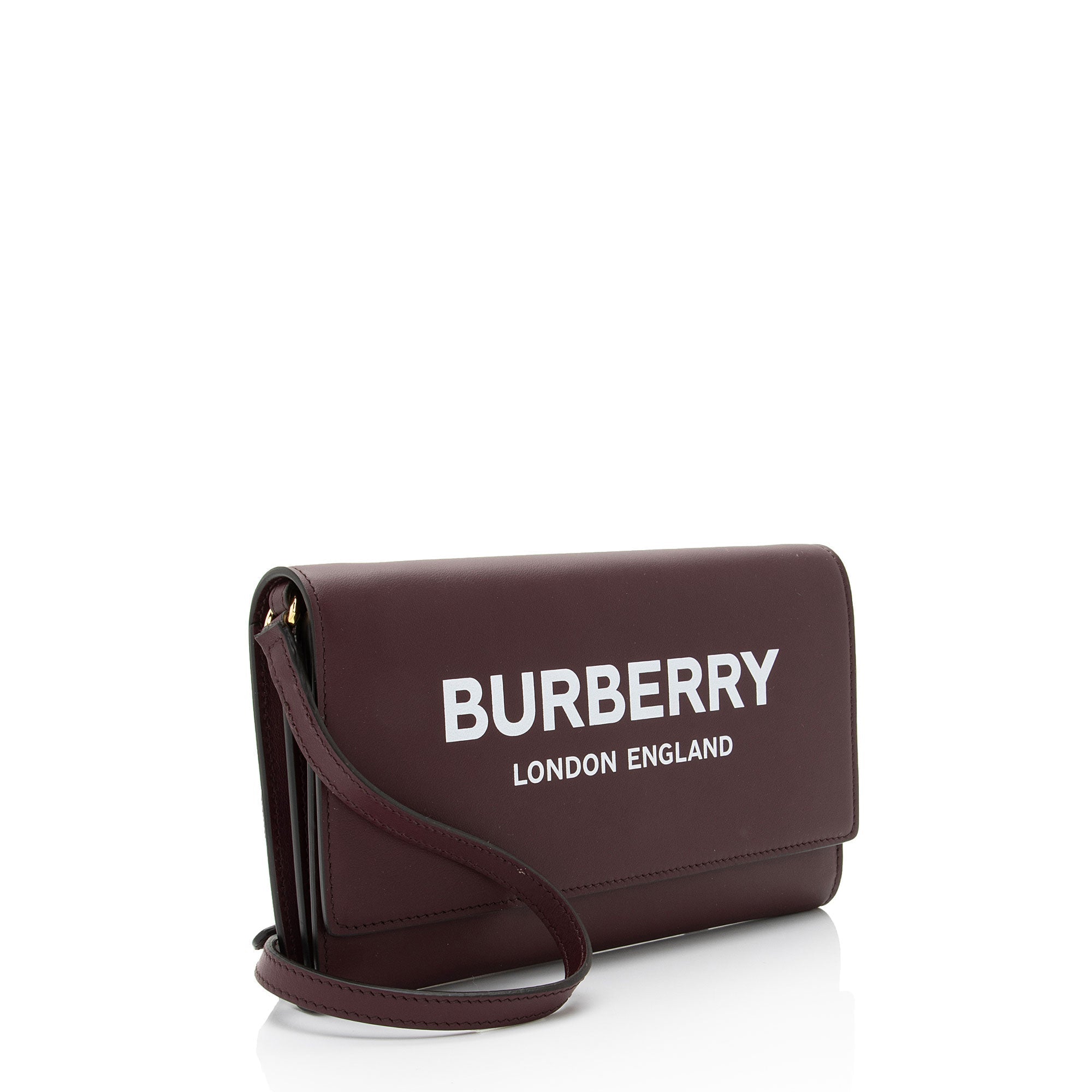 Burberry Leather Hazelmere Wallet on Strap (SHF-VFcGwG)