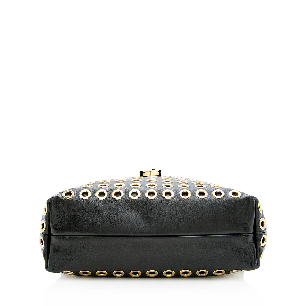 Burberry Leather Leopard Pony Hair Grommet Little Crush Crossbody Bag (SHF-18865)
