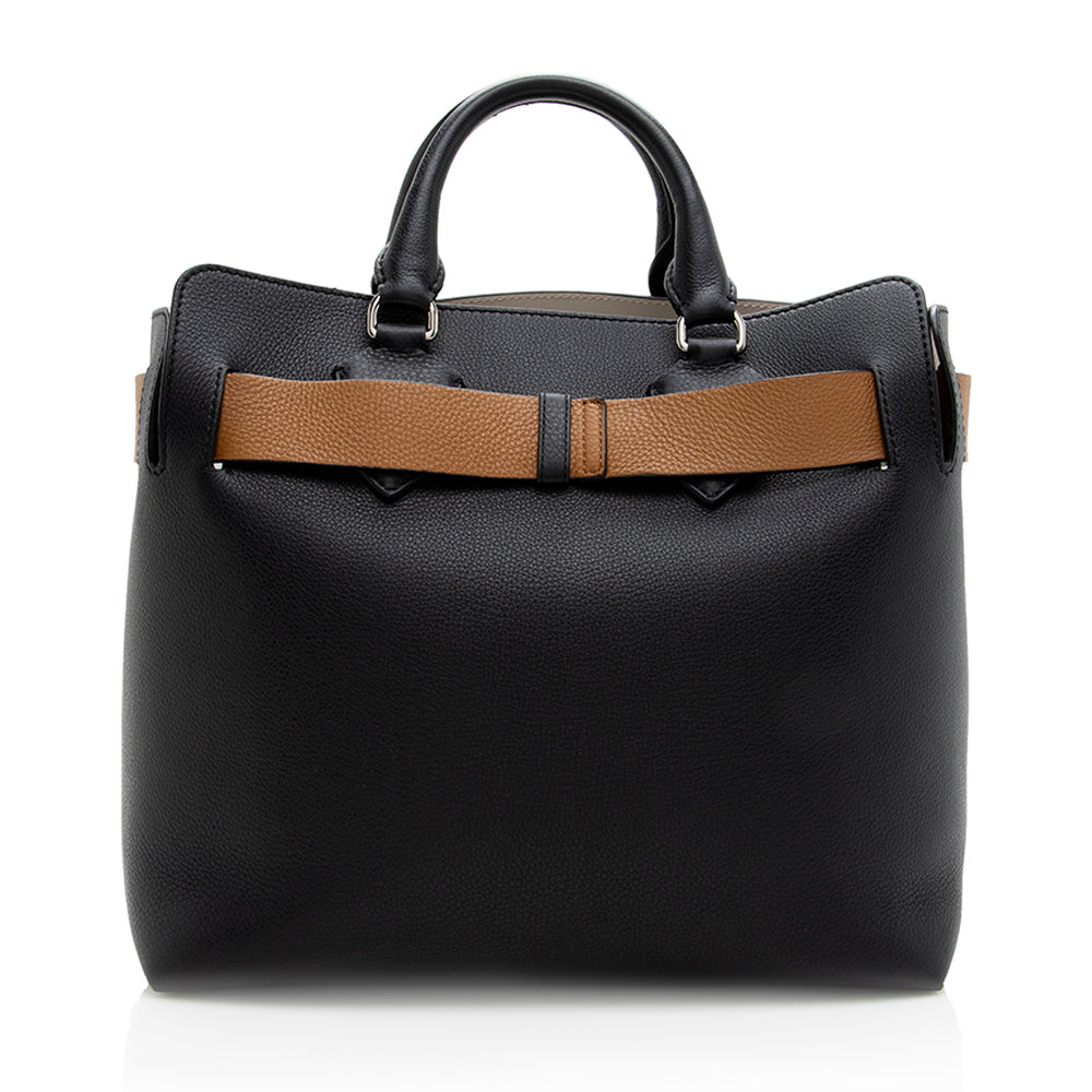 Burberry Leather Marais Medium Belted Tote (SHF-18940)