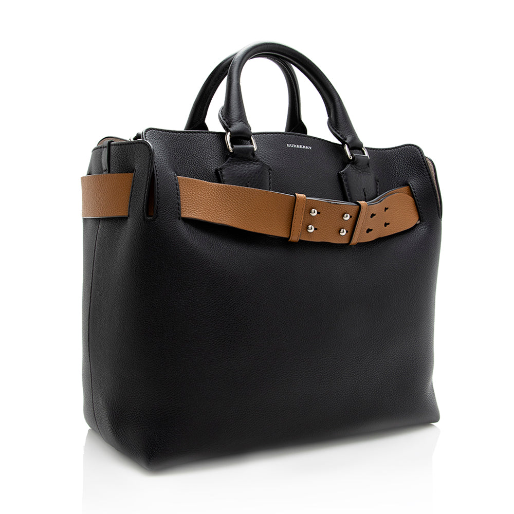 Burberry Leather Marais Medium Belted Tote (SHF-18940)