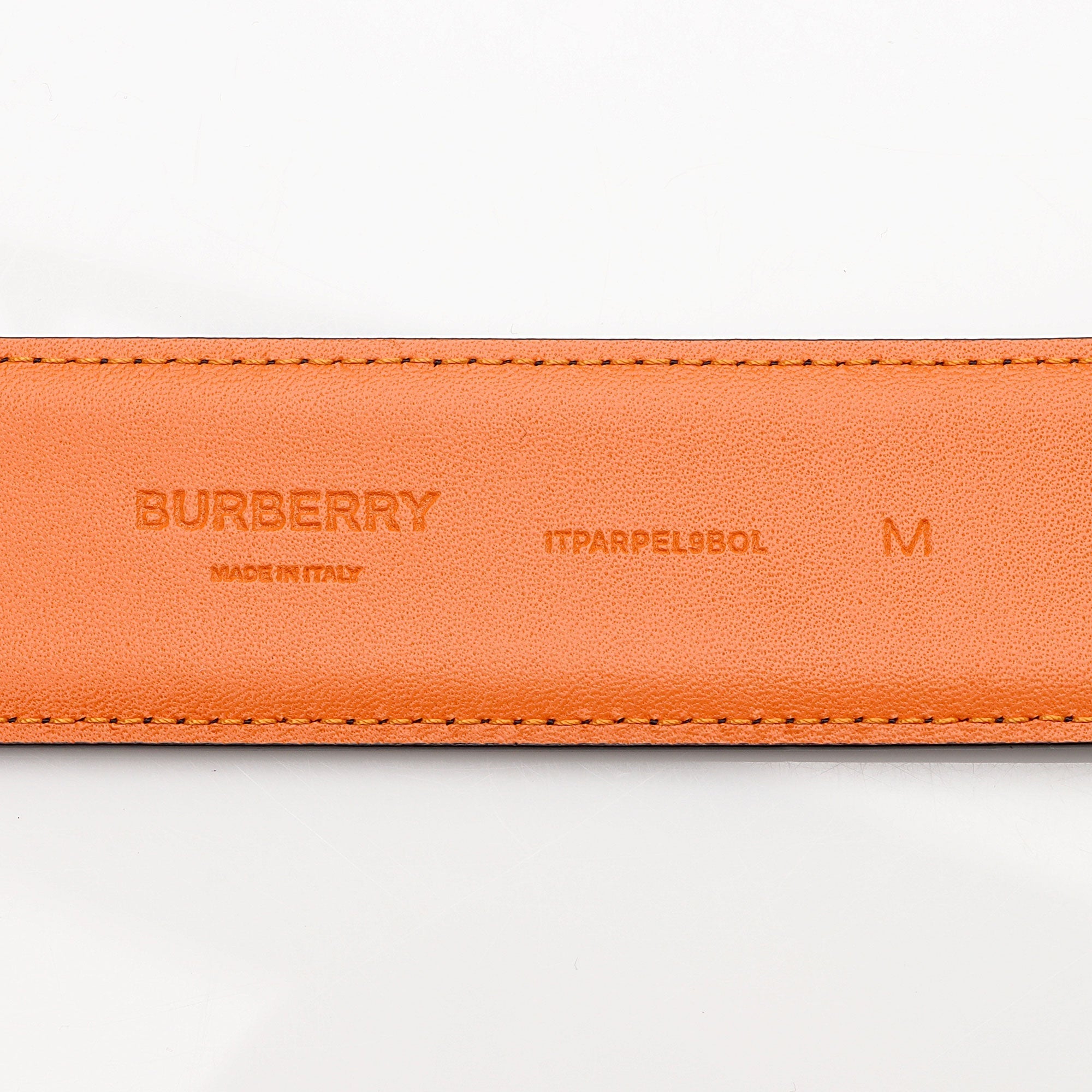 Burberry Leather TB Monogram Belt - Size 34 / 85 (SHF-8D7ALk)