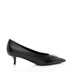 Burberry Leather TB Monogram Pumps - Size 7 / 37 (SHF-xv9Bwb)