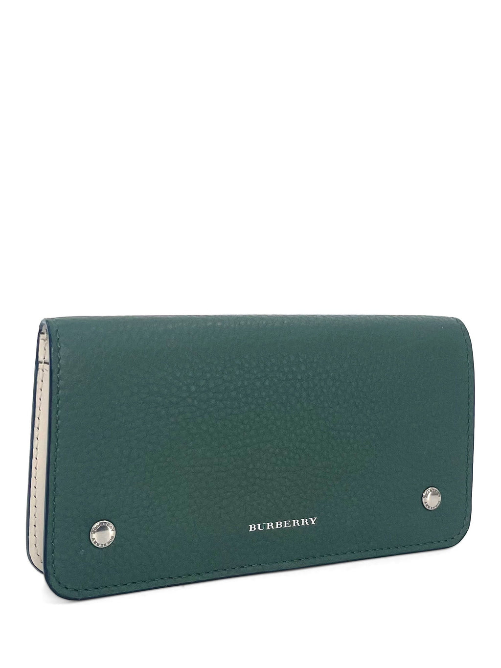 Burberry Logo Leather Bi-fold Wallet Hunter Green