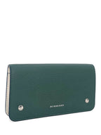 Burberry Logo Leather Bi-fold Wallet Hunter Green
