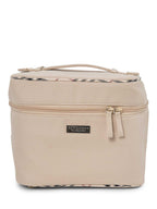 Burberry Logo Nova Check Canvas Globe Trotter Bag Beige