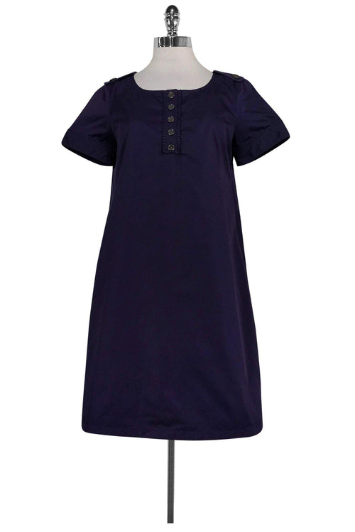 Burberry London - Plum Short Sleeve Shift Dress Sz 6