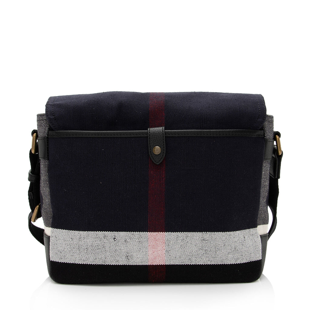Burberry Mega Check Baildon Messenger Bag (SHF-NwBU5T)