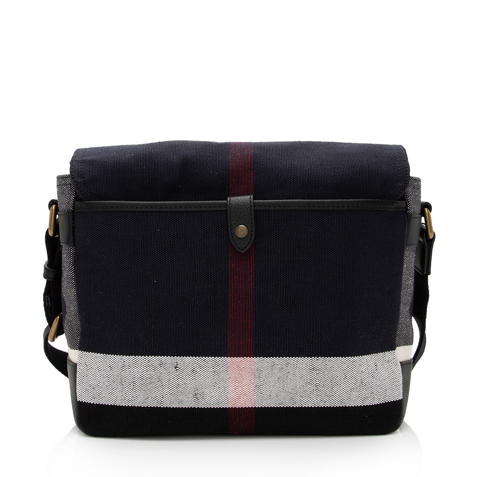 Burberry Mega Check Baildon Messenger Bag (SHF-NwBU5T)