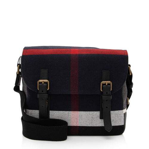 Burberry Mega Check Baildon Messenger Bag (SHF-NwBU5T)