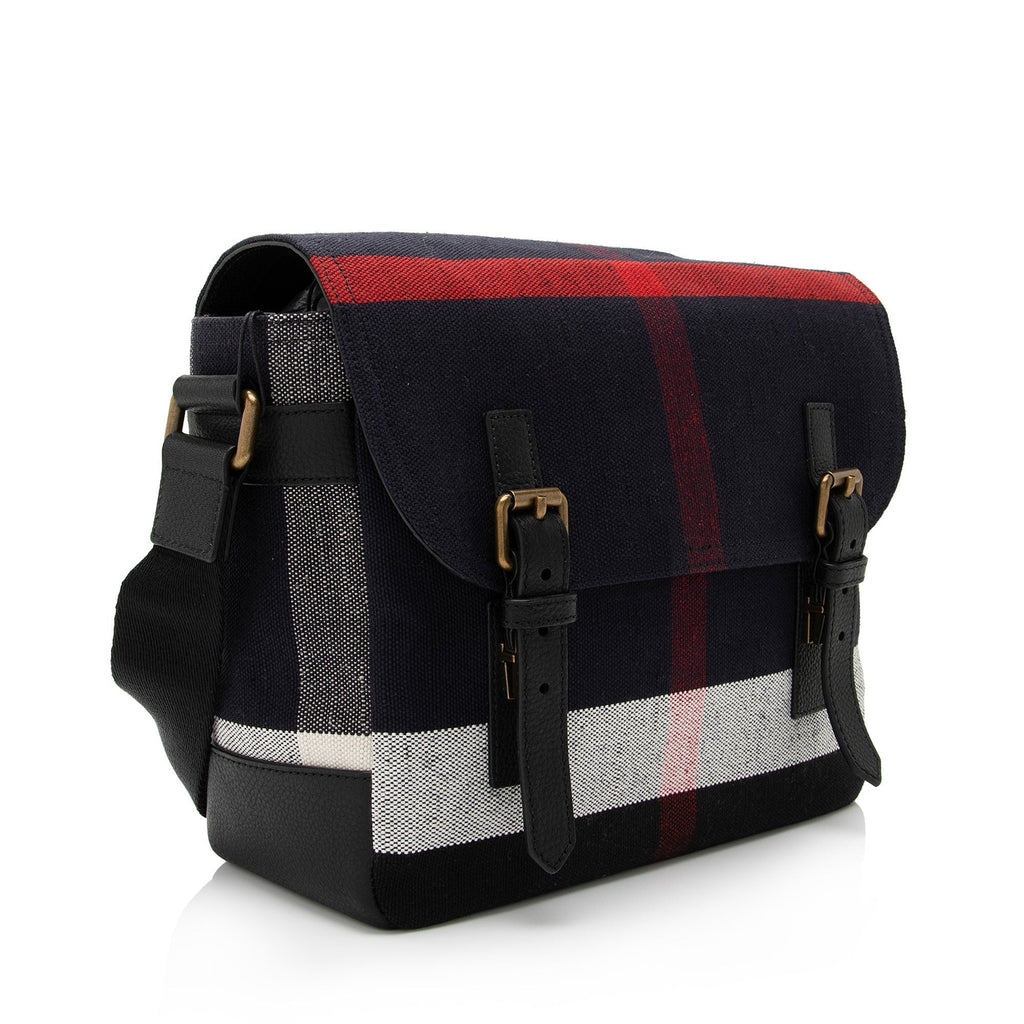 Burberry Mega Check Baildon Messenger Bag (SHF-NwBU5T)