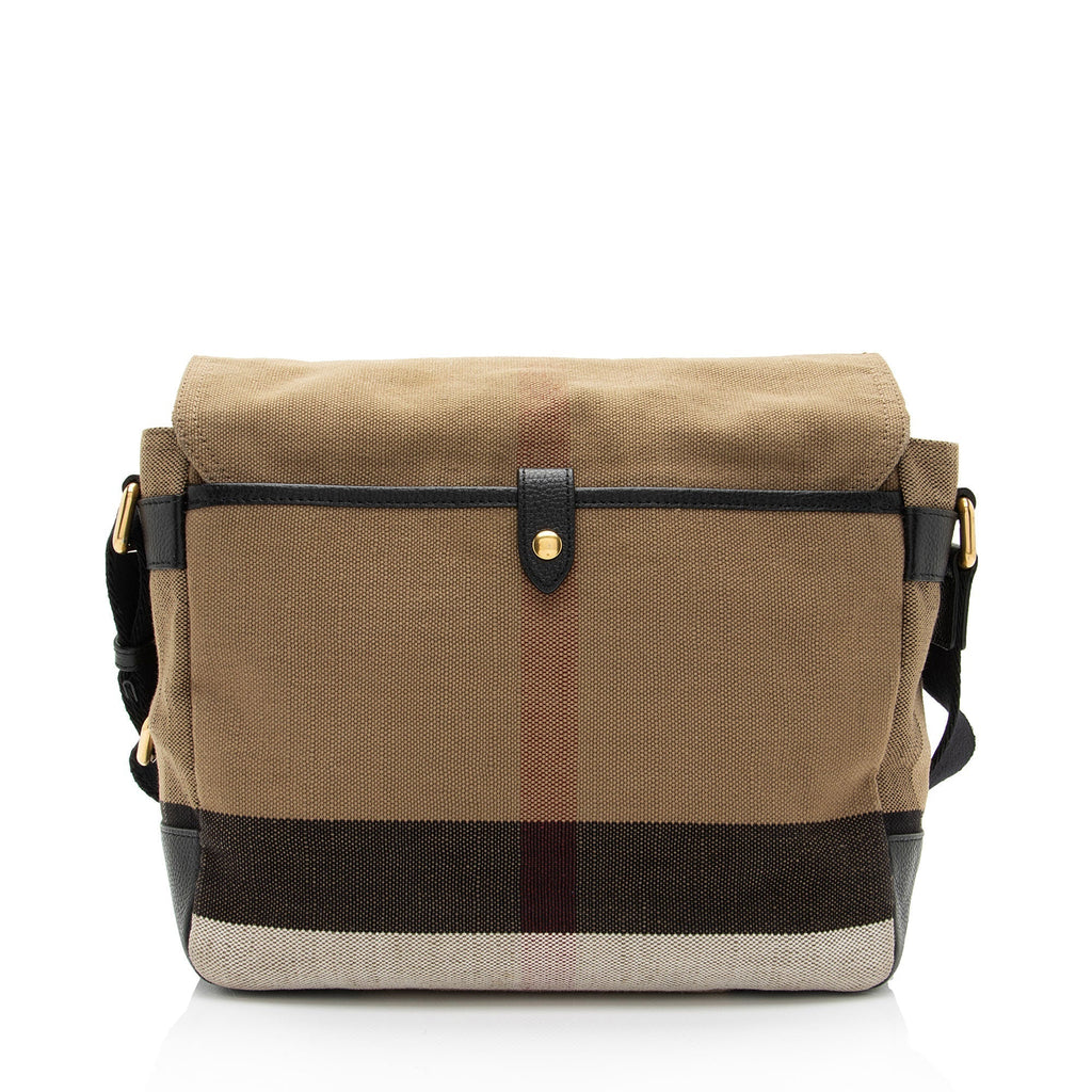 Burberry Mega Check Baildon Messenger Bag (SHF-VuxVRv)