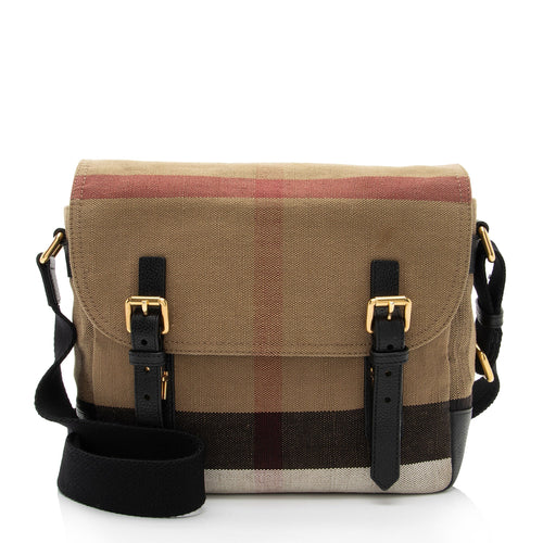 Burberry Mega Check Baildon Messenger Bag (SHF-VuxVRv)