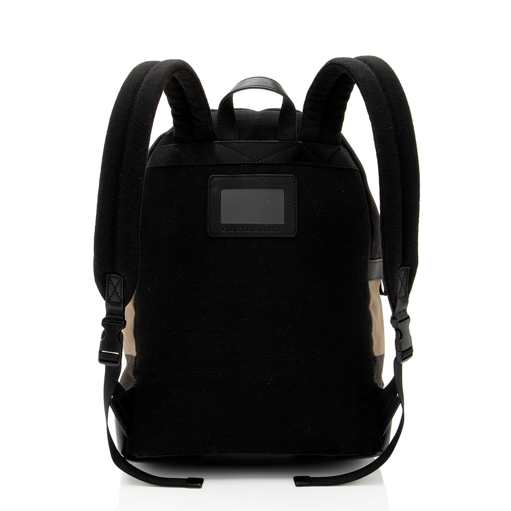 Burberry Mega Check Jute Backpack (SHF-265W01)