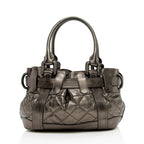 Burberry Metallic Leather Baby Beaton Satchel (SHF-14818)