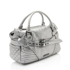 Burberry Metallic Patent Leather Winniford Satchel (SHF-S8b2o0)