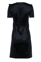 Burberry - Navy & Black Paneled Short Sleeve Sheath Dress Sz 6