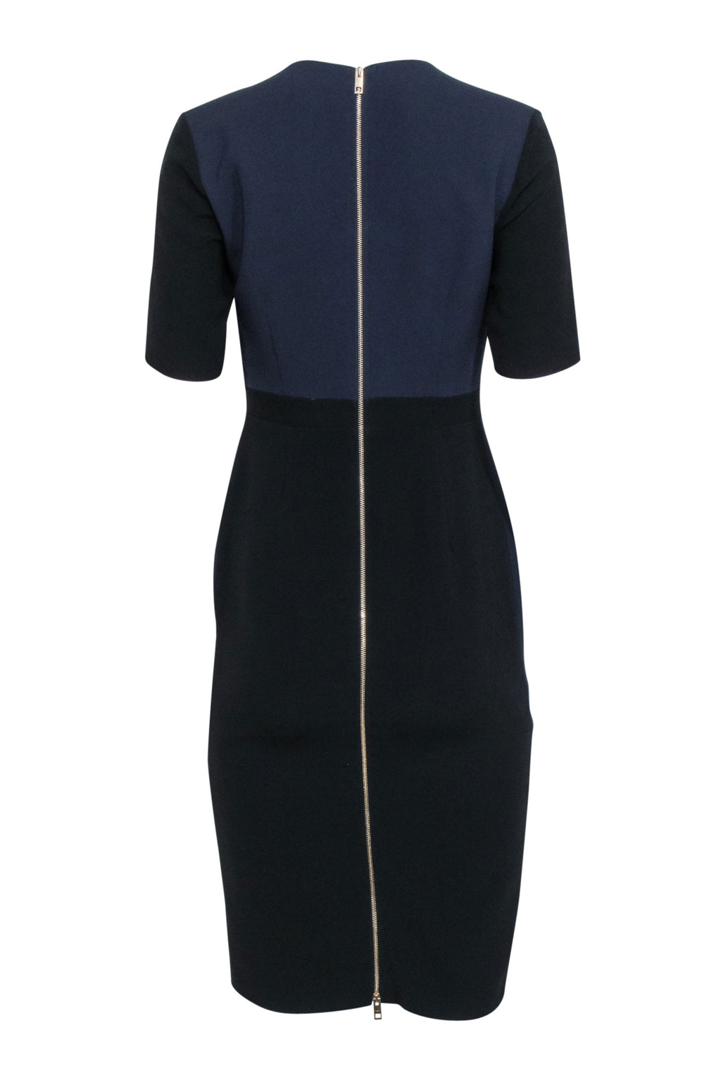 Burberry - Navy & Black Two Tone Sheath Dress Sz 6