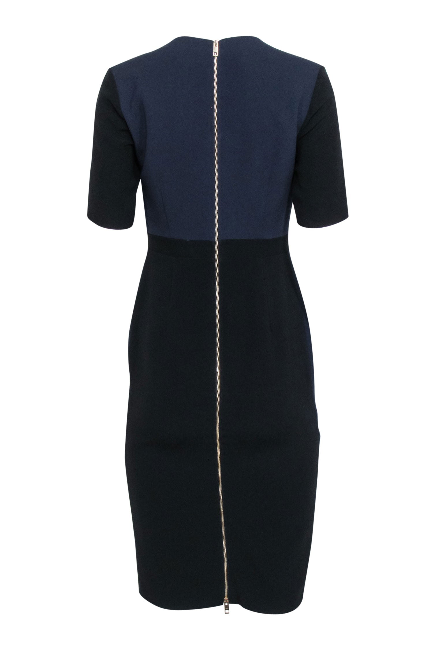 Burberry - Navy & Black Two Tone Sheath Dress Sz 6