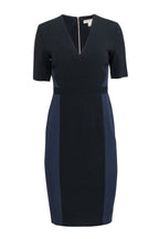 Burberry - Navy & Black Two Tone Sheath Dress Sz 6