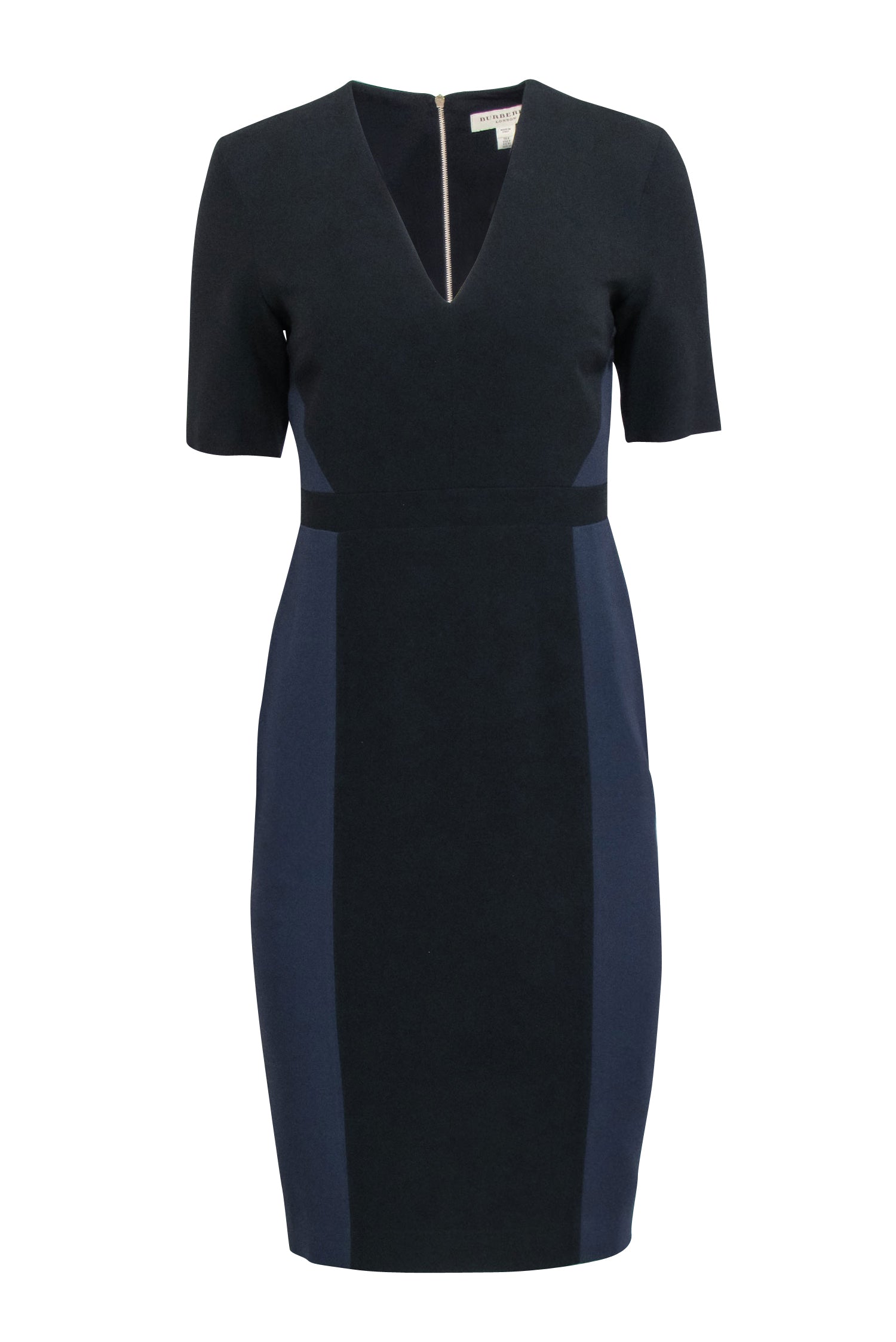Burberry - Navy & Black Two Tone Sheath Dress Sz 6