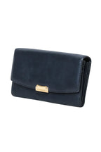 Burberry - Navy Leather Long Wallet