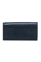 Burberry - Navy Leather Long Wallet