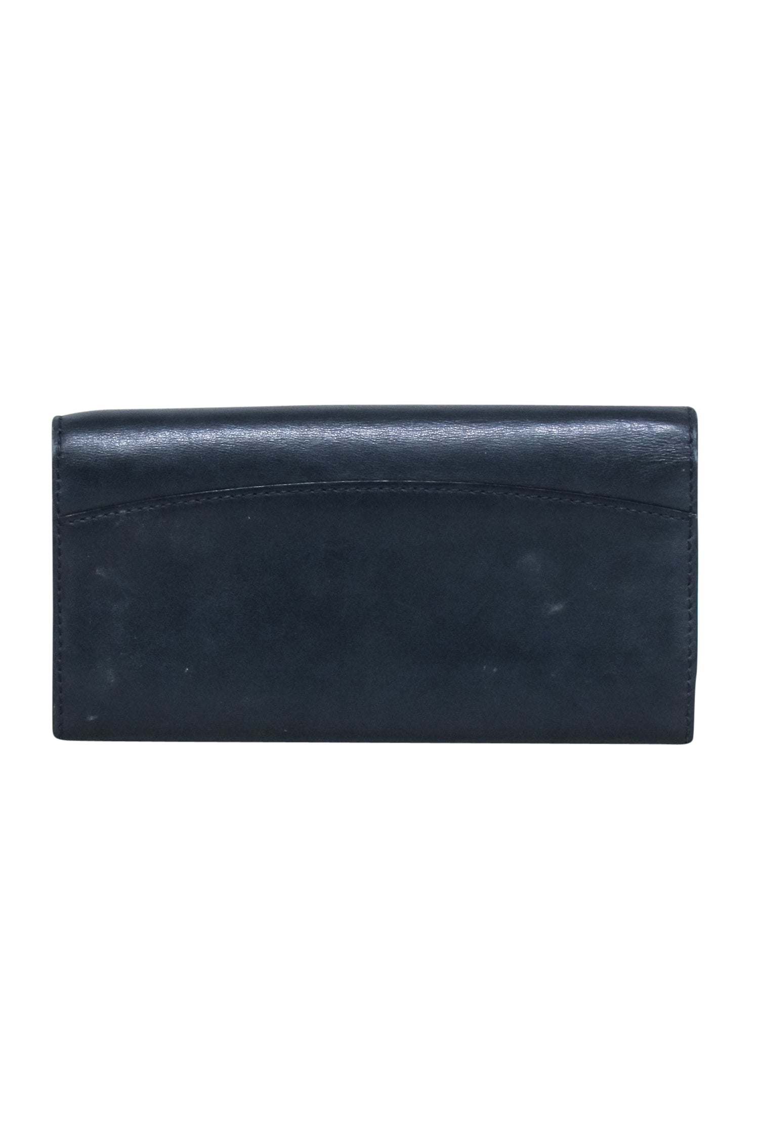 Burberry - Navy Leather Long Wallet