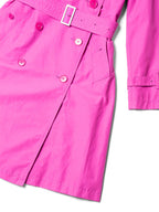 Burberry Nova Check Belted Trench Coat Hot Pink