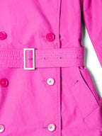 Burberry Nova Check Belted Trench Coat Hot Pink