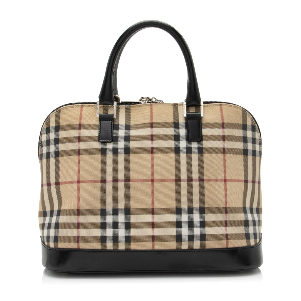 Burberry Nova Check Dome Satchel (SHF-q7Vicg)