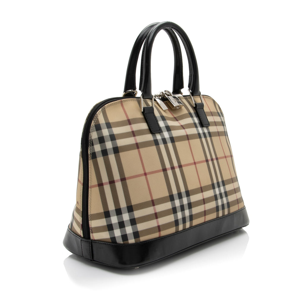 Burberry Nova Check Dome Satchel (SHF-q7Vicg)