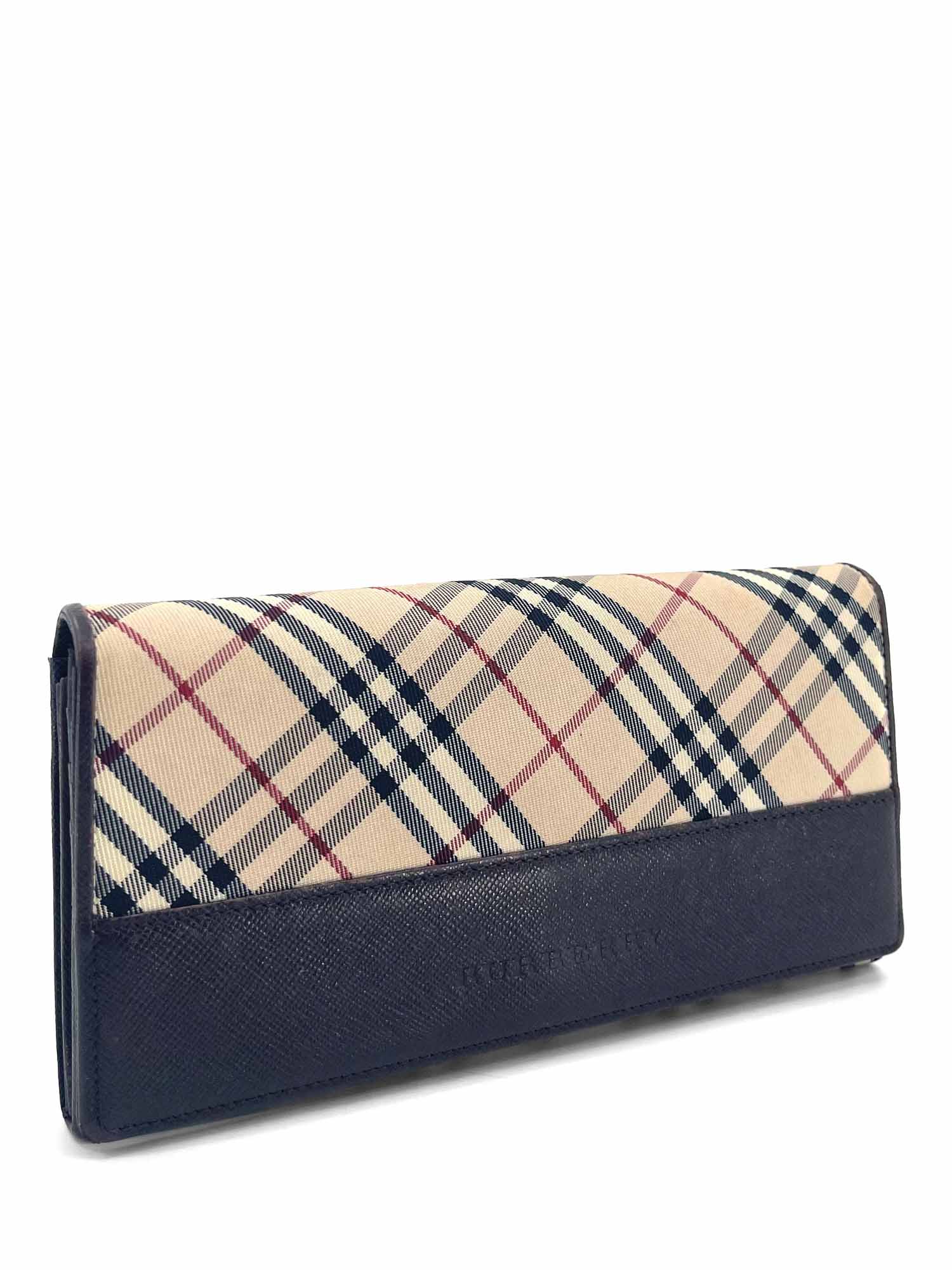 Burberry Nova Check Long Flap Wallet Beige Brown