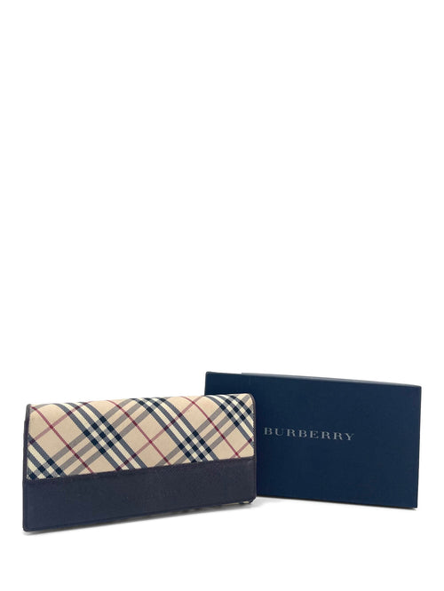 Burberry Nova Check Long Flap Wallet Beige Brown